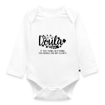 Doula Clients | Midwives Midwives Profession Gifts - Organic Longsleeve Baby Bodysuit - white - Front