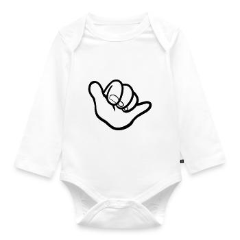 Style de surfeur - Body Bébé bio manches longues - blanc - Devant