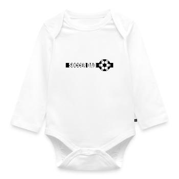 Logotipo de Stripe Soccer Dad - Body orgánico de manga larga para bebé - blanco - delante