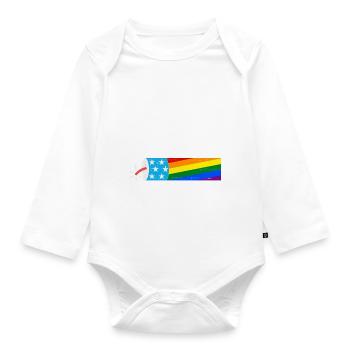 LGBT - Baby Bio-Langarm-Body - Weiß - Vorne