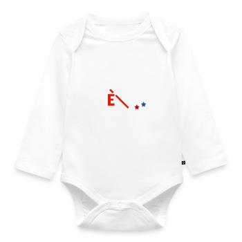 Who voted for Biden owes me gas money - Organic Longsleeve Baby Bodysuit - white - Front