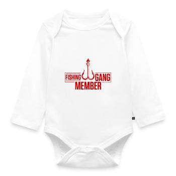 Fishing Gang - Organic Longsleeve Baby Bodysuit - white - Front