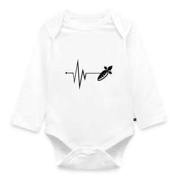 Carrot Pulse - Organic Longsleeve Baby Bodysuit - white - Front