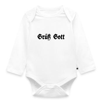 Grüß Gott - Baby Bio-Langarm-Body - Weiß - Vorne