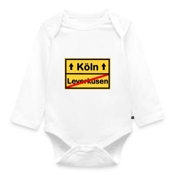 Nummer eins Köln - Baby Bio-Langarm-Body - Weiß - Vorne