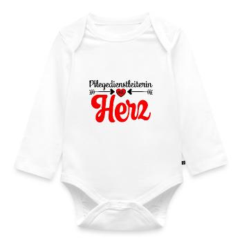 Pflegedienstleiterin PDL Abschiedsgeschenk - Baby Bio-Langarm-Body - Weiß - Vorne