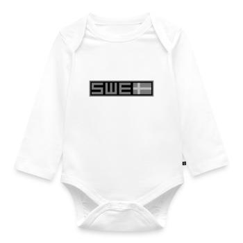Sweden Tactical Flag - Organic Longsleeve Baby Bodysuit - white - Front