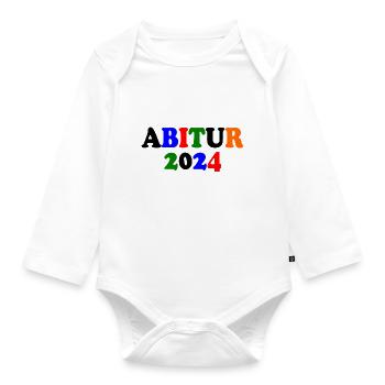Abitur 2024 - Baby Bio-Langarm-Body - Weiß - Vorne