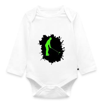 golf klecks - Baby Bio-Langarm-Body - Weiß - Vorne