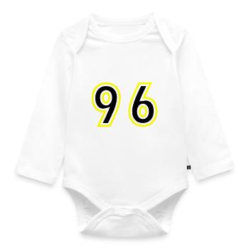 96 Nombre Collège - Body Bébé bio manches longues - blanc - Devant