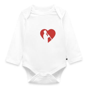 I Love Clarinette - Musicien - Clarinettiste - Body Bébé bio manches longues - blanc - Devant
