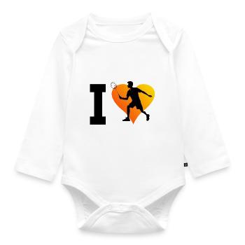 Joueuses de badminton Squash Badminton Badminton - Body Bébé bio manches longues - blanc - Devant