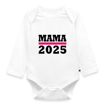 Mama 2025 - Body Bébé bio manches longues - blanc - Devant