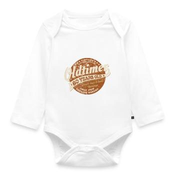 Vintage - Oldtimer - 60 years old - Birthday - Organic Longsleeve Baby Bodysuit - white - Front