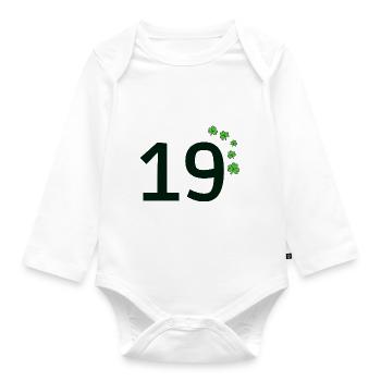19 - Organic Longsleeve Baby Bodysuit - white - Front