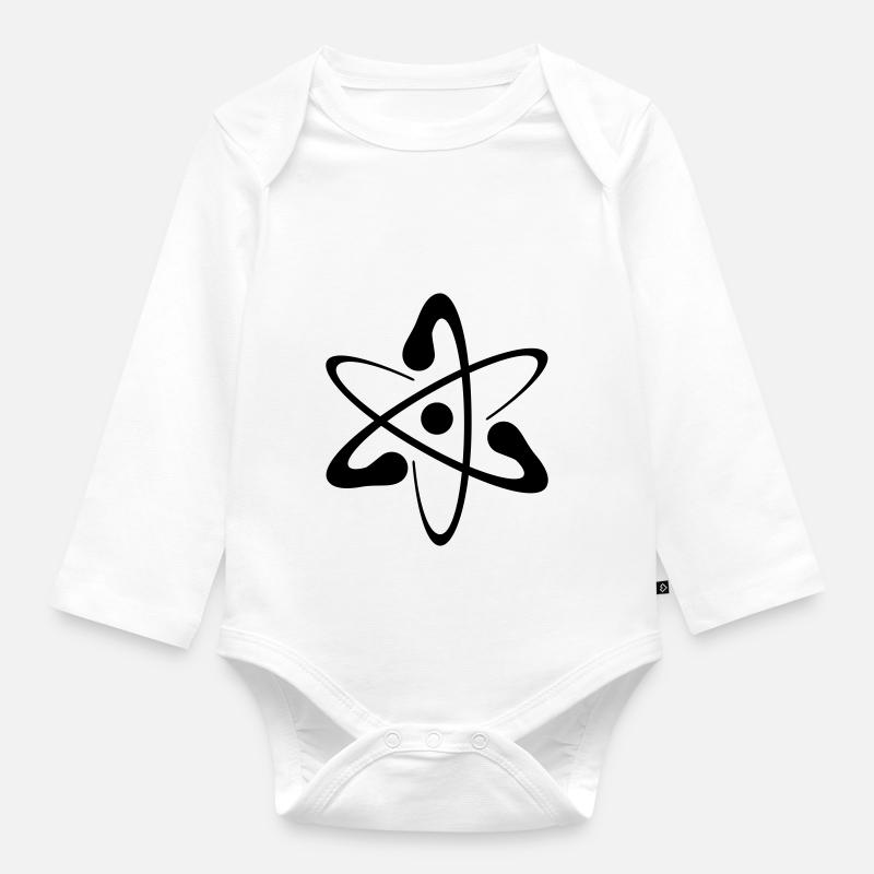 science_atom - Body Bébé bio manches longues - blanc