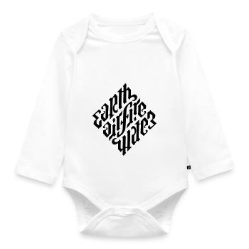 illuminati diamond - Baby Bio-Langarm-Body - Weiß - Vorne