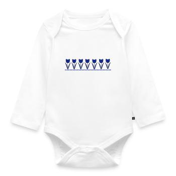 tulips - Organic Longsleeve Baby Bodysuit - white - Front