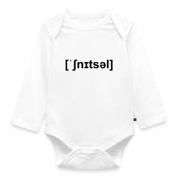 schnitzel lautschrift - Baby Bio-Langarm-Body - Weiß - Vorne