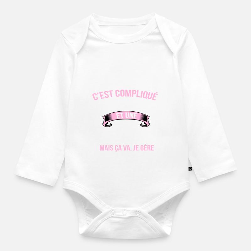 Sapeur pompier - Body Bébé bio manches longues - blanc