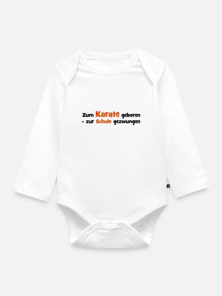 Karate - Baby Bio-Langarm-Body - Weiß
