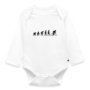 Bike Evolution - Baby Bio-Langarm-Body - Weiß - Vorne