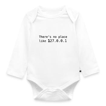 Es gibt keinen Platz wie 127.0.0.1 - Baby Bio-Langarm-Body - Weiß - Vorne