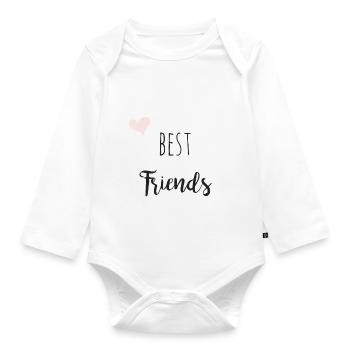 Meilleurs amis pour toujours - PartnerLook - Body Bébé bio manches longues - blanc - Devant
