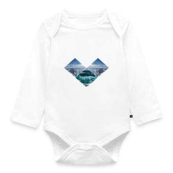 Sea and Summit. - The V - Organic Longsleeve Baby Bodysuit - white - Front