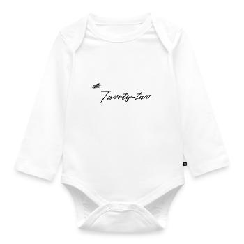 twenty two - Geburtstag - 22 Birthday - Geschenk - Baby Bio-Langarm-Body - Weiß - Vorne