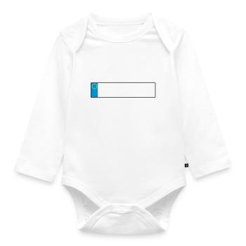 license plate europe_g1 - Organic Longsleeve Baby Bodysuit - white - Front