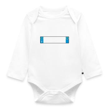 license plate Italy_g1 - Organic Longsleeve Baby Bodysuit - white - Front