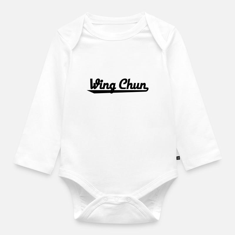 Wing Chun - Baby Bio-Langarm-Body - Weiß