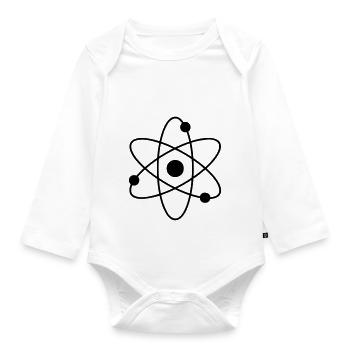 atome - Baby Bio-Langarm-Body - Weiß - Vorne