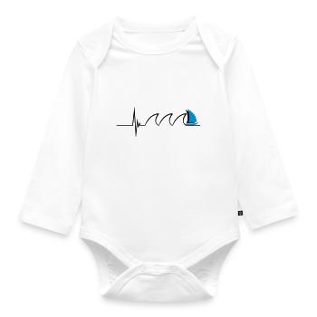 Sailing Pulse - Baby Bio-Langarm-Body - Weiß - Vorne