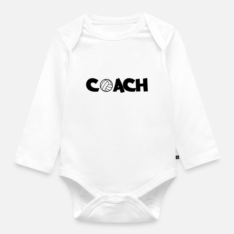 handball_coach - Body Bébé bio manches longues - blanc