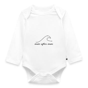 Wave after wave - Baby Bio-Langarm-Body - Weiß - Vorne