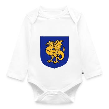 fantasy creature griffin drawing Bornholm - Organic Longsleeve Baby Bodysuit - white - Front
