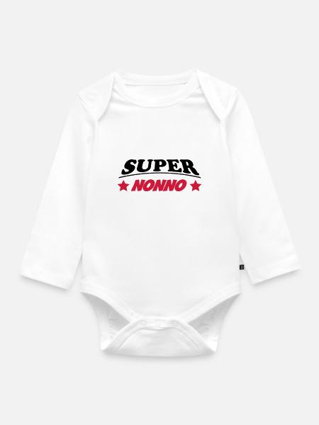 Super nonno 111 - Baby Bio-Langarm-Body - Weiß