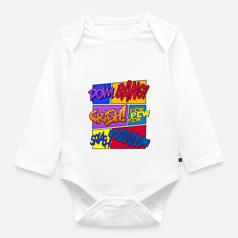 Get Loud (Comic-Design) - Body Bébé bio manches longues - blanc
