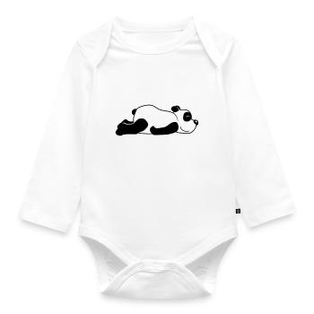 Panda Baer Suess - Baby Bio-Langarm-Body - Weiß - Vorne