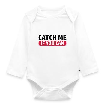 Spiel Catch Me - Baby Bio-Langarm-Body - Weiß - Vorne