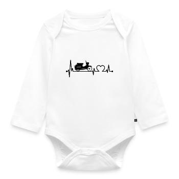 Simson Schwalbe -schwarz- - Baby Bio-Langarm-Body - Weiß - Vorne