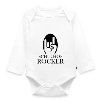 Rock Music Rock and Roll - Baby Bio-Langarm-Body - Weiß - Vorne