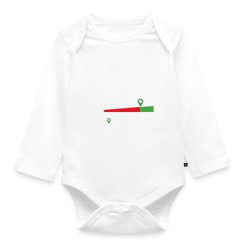 Rente Lebenslinie Ernst des Lebens lustig Rentner - Baby Bio-Langarm-Body - Weiß - Vorne