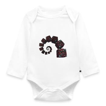 Golden Ratio Sci Fi Cubes - Organic Longsleeve Baby Bodysuit - white - Front