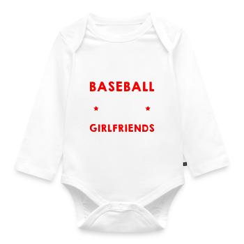 Baseball Players Have The Prettiest Girlfriends 4 - Baby Bio-Langarm-Body - Weiß - Vorne