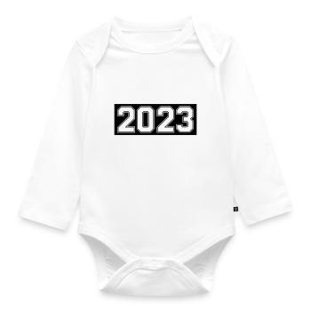 2023 - Organic Longsleeve Baby Bodysuit - white - Front