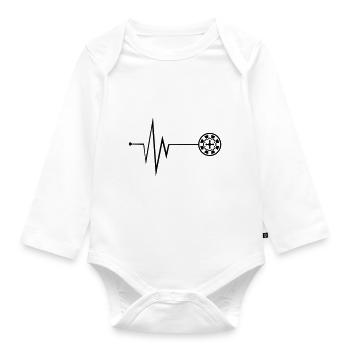Roulette Puls Symbol - Baby Bio-Langarm-Body - Weiß - Vorne