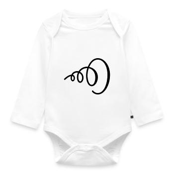 Ornament - Organic Longsleeve Baby Bodysuit - white - Front